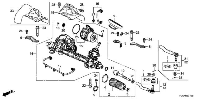 2017 Honda Civic  Stiff, G/Box MT FR Diagram for 53460TBAA00