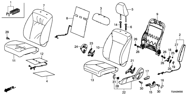 2020 Honda Fit  Screw, Tapping (5X10) Diagram for 90132T5RA01