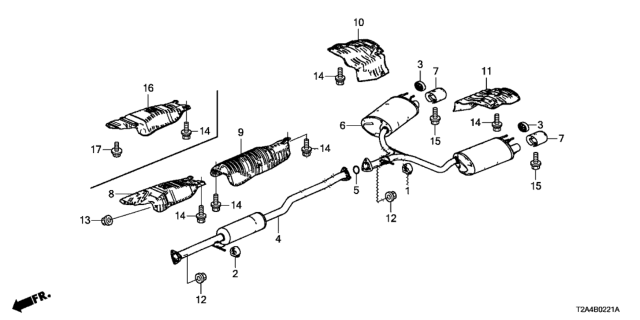 2015 Honda Accord  Plate B, FR Floor Ht Diagram for 74602T2AA00