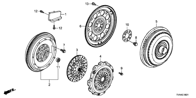 2018 Honda Accord  Flywheel Diagram for 221006D9003