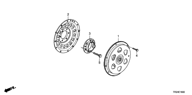 2015 Honda Civic Support, Dual Mass Flywheel Diagram for 26252PZA000