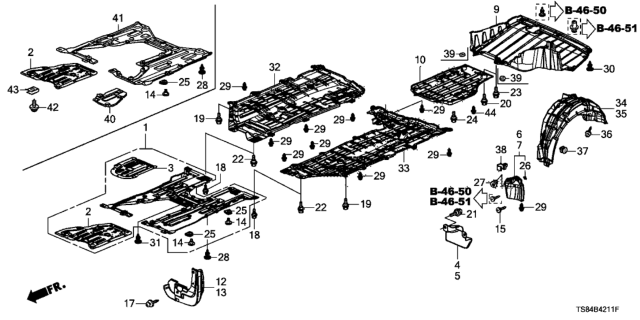 2014 Honda Civic  Cover, Fuel Tank (Lower) Diagram for 74626TR2A00