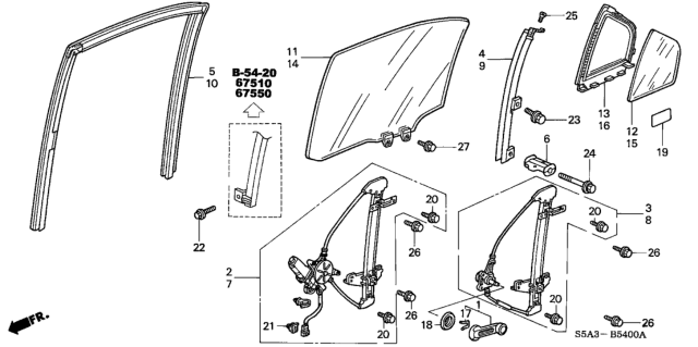 2003 Honda Civic  Bolt, Flange Diagram for 90145S5DA01