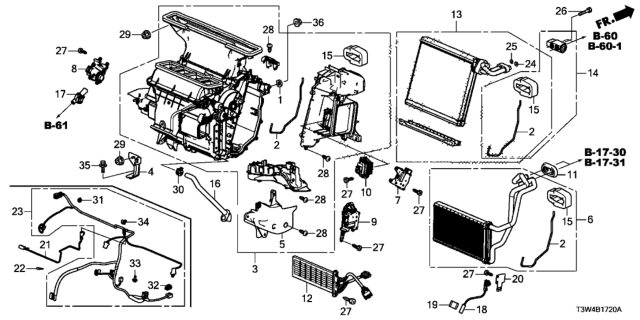 2014 Honda Accord Hybrid  Stay Hvac(Smart) Diagram for 79105T2FA10