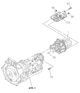 1998 Honda Passport  Bolt (10X35) Diagram for 0286810350