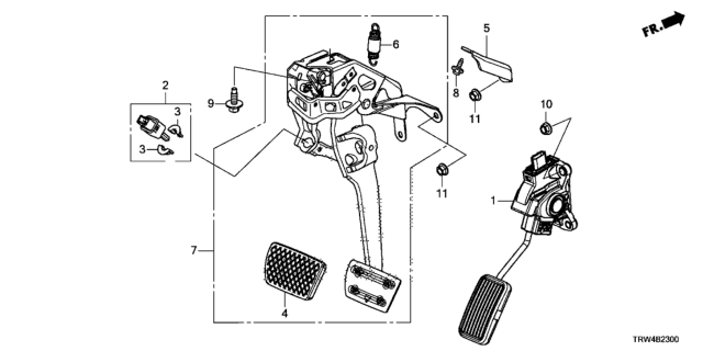 2021 Honda Clarity Plug-In Hybrid  Bolt, Flange (8X25) Diagram for 90113TRT000