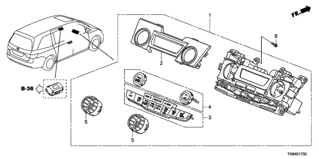 2015 Honda Odyssey Cont *NH365L* Diagram for 79600TK8A03ZC