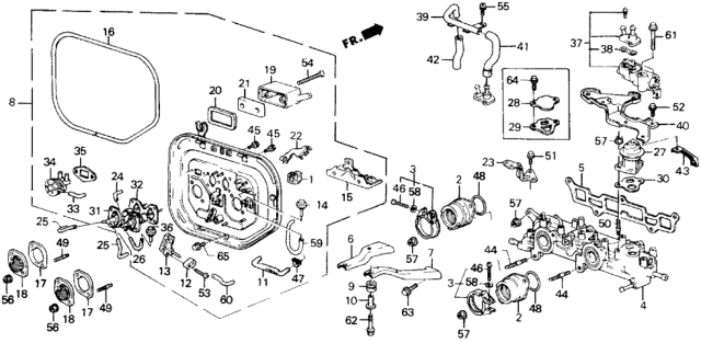 1989 Honda Prelude  Clip, Air Hose (16MM) Diagram for 90646657000