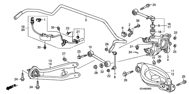 2013 Honda Pilot  Nut, Flange (10MM) Diagram for 90002STXA00