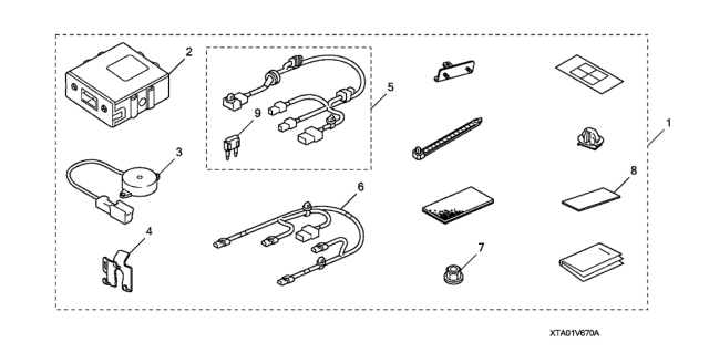 2010 Honda Accord Sub-Harness, Back-Up Sensor Diagram for 08V67TA010031