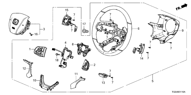 2020 Honda Passport  Cover, Body (Deep Black) Diagram for 78518THRA11ZA