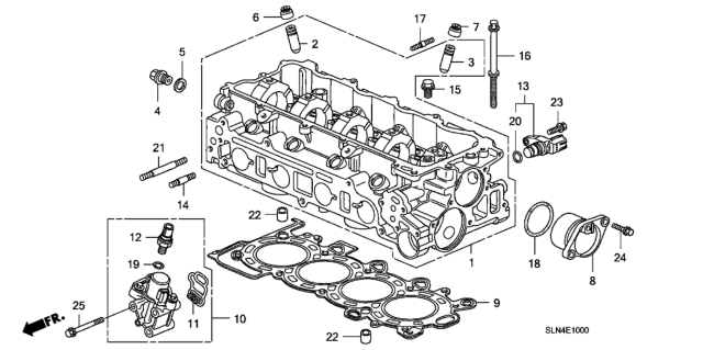 2007 Honda Fit  Bolt, Stud (8X25) Diagram for 90003RMEA10