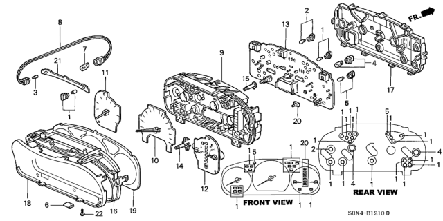 2001 Honda Odyssey  Case Assembly Diagram for 78110S0XA11