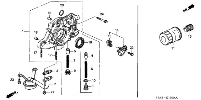 2002 Honda Civic  O-Ring (26.2X2.4) (Aisin) Diagram for 91308P2J005