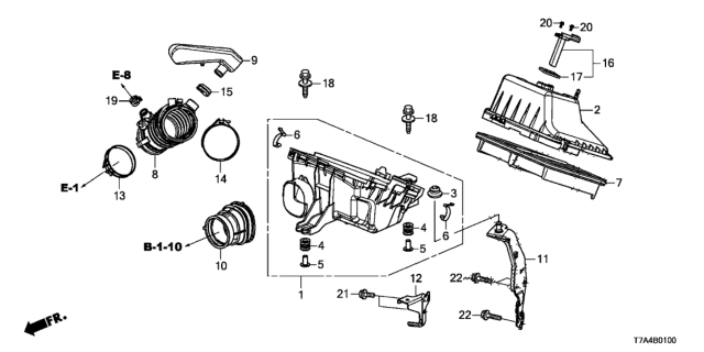 2021 Honda HR-V Stay Comp A, Air/C Diagram for 1726151BH00
