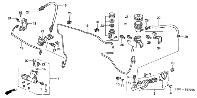2002 Honda Civic Clamp, Tube (D12) Diagram for 950024120008