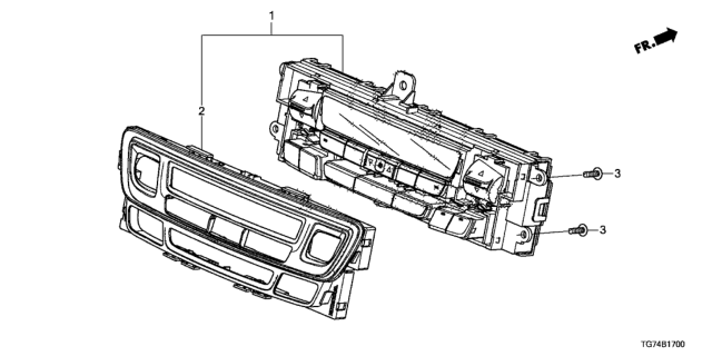 2017 Honda Pilot  Control Assy., Auto Air Conditioner *NH900L* (DEEP BLACK) Diagram for 79600TG7A41ZA
