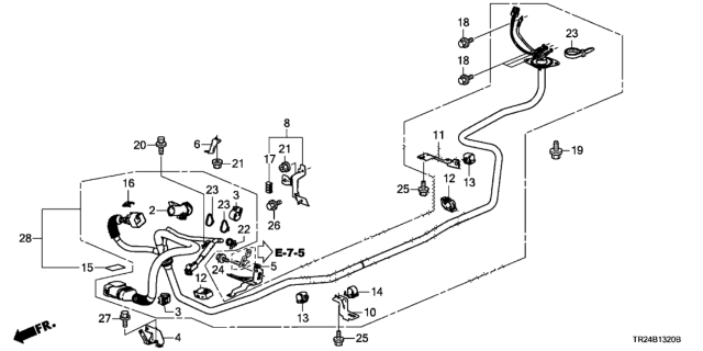 2014 Honda Civic  Stay Comp A, Cable Diagram for 1F060R9C000