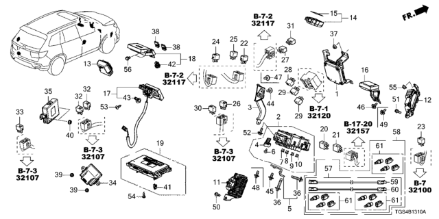 2021 Honda Passport  BOX ASSY-, FUSE Diagram for 38200TGSA22