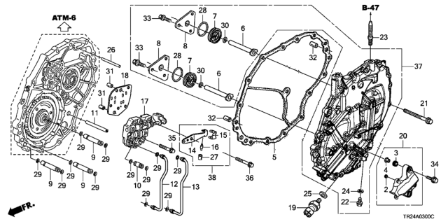 2013 Honda Civic Bolt, Stud (12X73) Diagram for 90380S04000