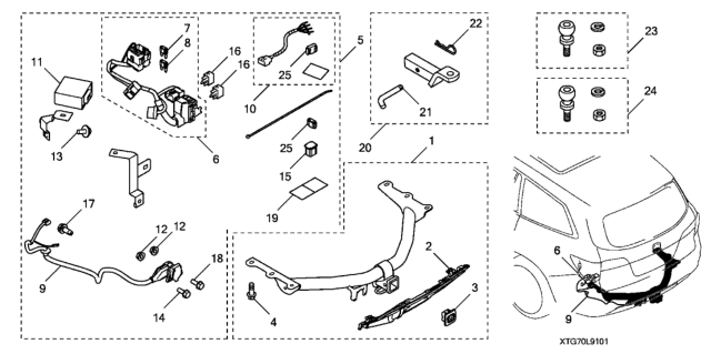 2017 Honda Pilot Bolt, Flange 14X40 Diagram for 90120SMGE01