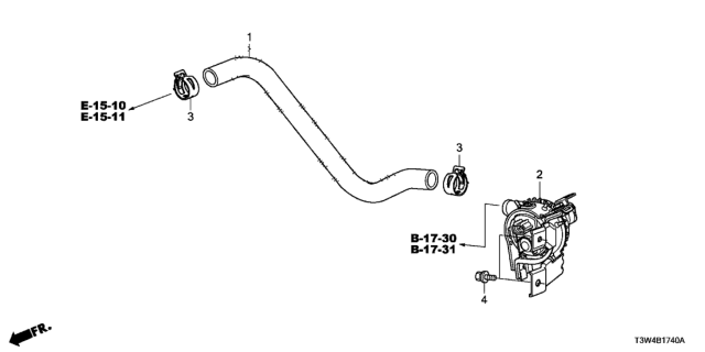 2025 Honda HR-V Pump Assembly, Water Diagram for 79960T3WA01