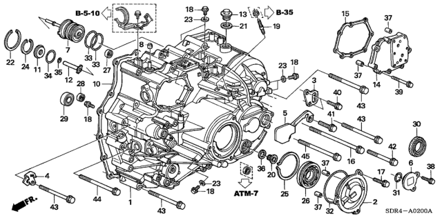 2006 Honda Accord Hybrid  Bearing, Ball (12X24X6) Diagram for 91010RDK004