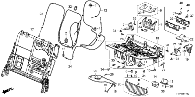 2022 Honda Odyssey Clip Mat *NH900L* Diagram for 90667SA7003P7