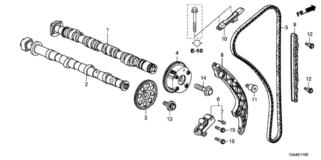 2018 Honda Fit  Camshaft, Exhuast Diagram for 141205R1J00