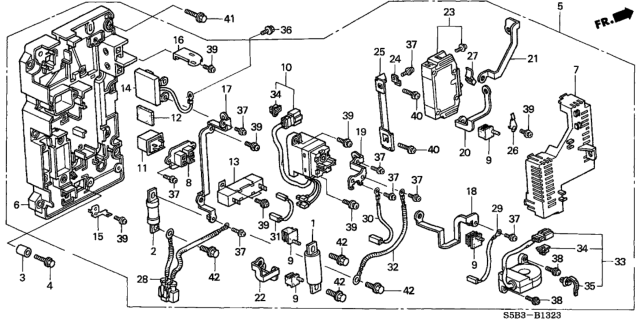 2003 Honda Civic Busbar, Center In. Diagram for 1E421PZA003