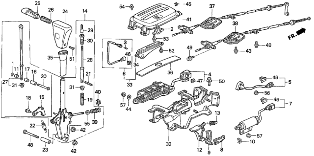 1993 Honda Prelude Bolt-Washer (6X20) Diagram for 90156SM4000