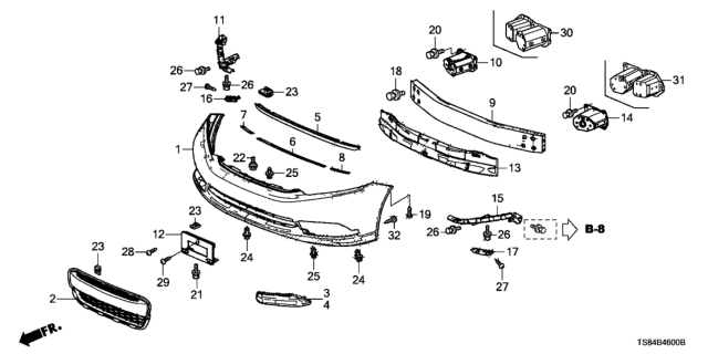 2013 Honda Civic Screw, Tapping (4X20) (Po) Diagram for 93913145G0