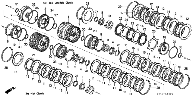 1995 Honda Accord  O-Ring (46.8X2.2) (Nok) Diagram for 91302PX4004