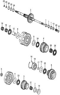 1985 Honda Accord  Washer, Thrust Diagram for 90441PC9020
