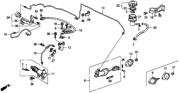 1990 Honda Accord  Bolt, Flange (6X30) Diagram for 90180SM4010