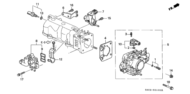 1998 Honda Accord  Gasket, Rotary Air Control Valve Diagram for 36461PAAA01