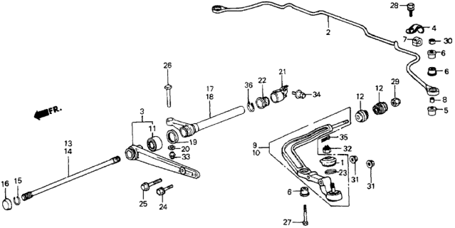 1985 Honda CRX Nut, Self-Lock (8MM) Diagram for 90312SB2000