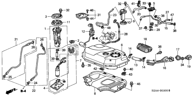 2002 Honda S2000  Tube, Feed Diagram for 17714S2A930