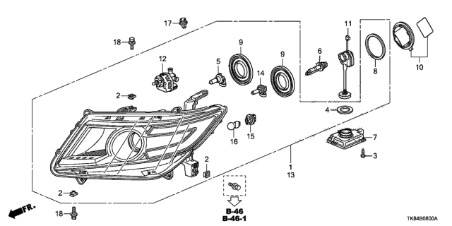 2013 Honda Odyssey  Cover, Rubber Diagram for 33126SYK003