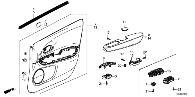 2021 Honda HR-V Panel, L. *NH900L* Diagram for 83560T7JH01ZA