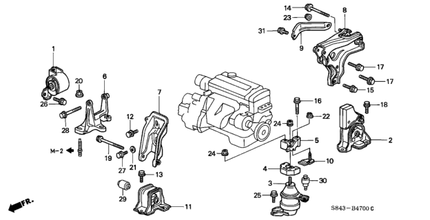 1999 Honda Accord  Bolt, Flange (12X125) Diagram for 958011212508
