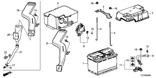 2018 Honda Pilot  Box Assembly Diagram for 31523TZ5A02