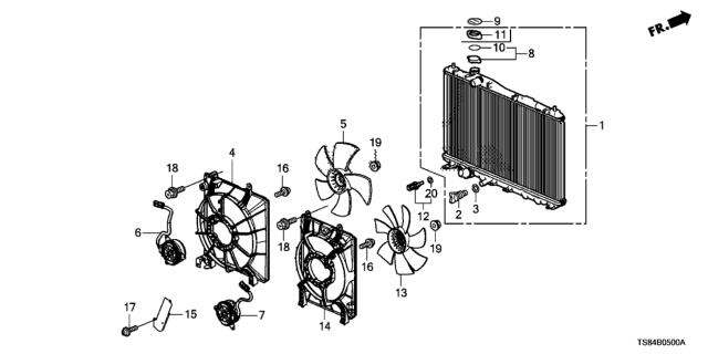 2012 Honda Civic Shroud Diagram for 38615RX0A01