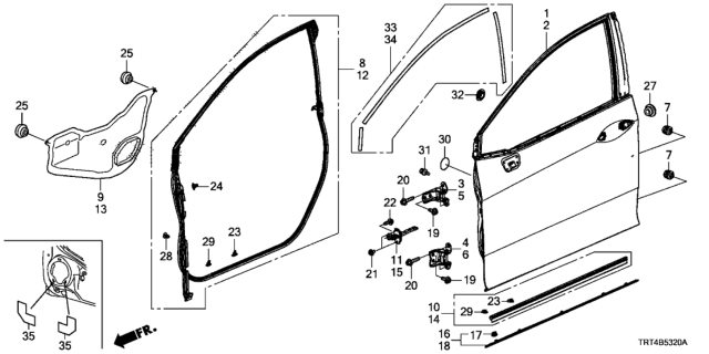 2018 Honda Clarity Fuel Cell Protr Comp R *R567M* Diagram for 75302TRTA01ZA