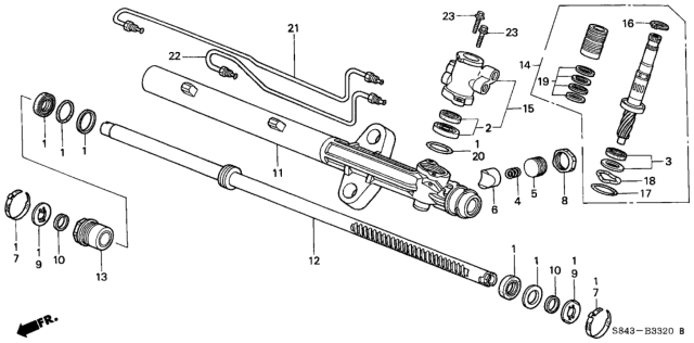 1999 Honda Accord  Housing, Valve Diagram for 53645S84A01