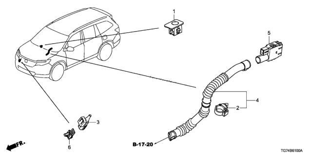 2016 Honda Pilot Sensor Assy., Humidity Diagram for 80590TZ5A41