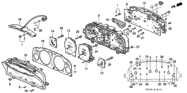 1994 Honda Accord  Screw-Washer (3X16) Diagram for 90132SM4003