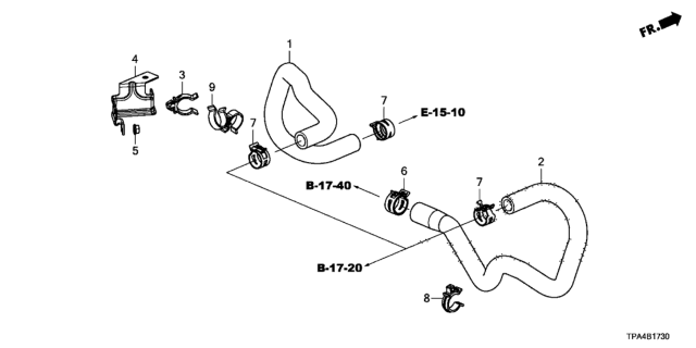 2020 Honda CR-V Hybrid  HOSE, WATER OUTLET Diagram for 79725TMAH00