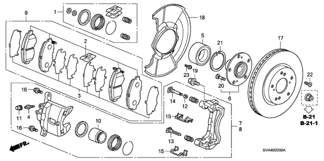 2007 Honda Civic Splash Guard, Front (14") Diagram for 45255SNAA00
