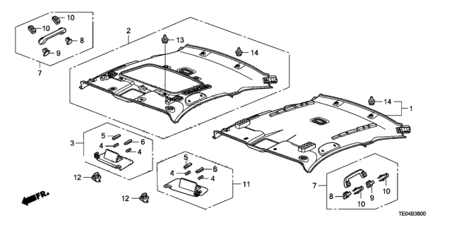2008 Honda Accord Holder Assy., Sunvisor *NH686L* (WARM GRAY) Diagram for 88217TR0A01ZB